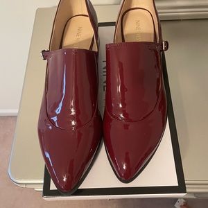 New Wine colored 9 west loafers.